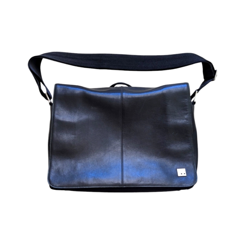 Knomo London leather messenger laptop bag